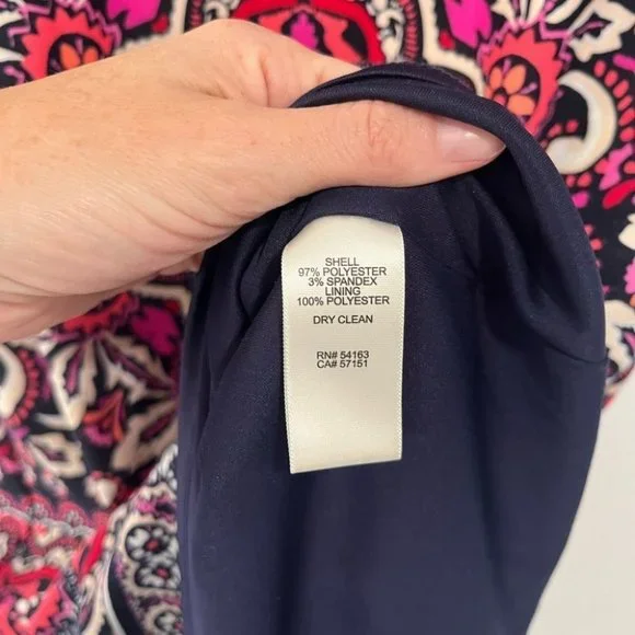 ELIZA J vibrant damask print sheath mini dress with back zipper size 2 petite - Picture 6 of 11